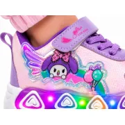 Pantofi sport cu luminite, model baloane, piele ecologica, fete, mov ad30-84