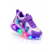 Pantofi sport cu luminite, model baloane, piele ecologica, fete, mov ad30-84