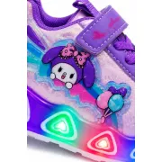 Pantofi sport cu luminite, model baloane, piele ecologica, fete, mov ad30-84
