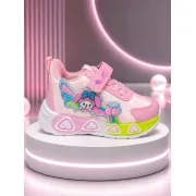 Pantofi sport cu luminite, model baloane colorate, piele ecologica, fete, roz ad30-85