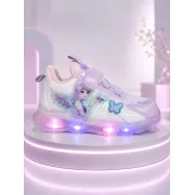 Pantofi sport cu luminite, model cu fluturas si zana, piele ecologica, fete, mov ad30-82-x