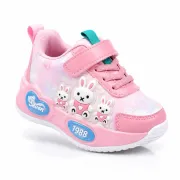 Pantofi sport cu luminite, model iepurasi, piele ecologica, fete, roz ad30-78-1
