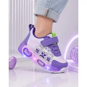 Pantofi sport cu luminite, model iepurasi dragalasi, piele ecologica, fete, mov ad30-78-2