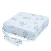 Pernuta inaltator, New Baby, Din spuma poliuretanica, Cu husa detasabila, Din bumbac, Grosime 8 cm, Bear Blue BYN56742