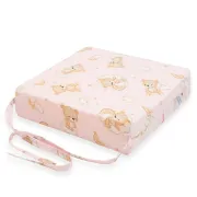 Pernuta inaltator, New Baby, Din spuma poliuretanica, Cu husa detasabila, Din bumbac, Grosime 8 cm, Bear Pink BYN56740