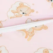 Pernuta inaltator, New Baby, Din spuma poliuretanica, Cu husa detasabila, Din bumbac, Grosime 8 cm, Bear Pink BYN56740