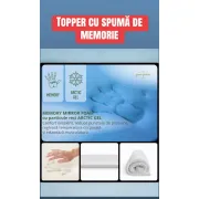 Topper 170x73x4cm Spuma de memorie arctic gel, lana si Jacquard - comanda speciala - ASC6427968155070