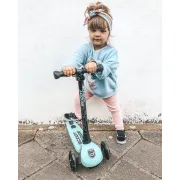 Trotineta Copii Pliabila, Reglabila, Roti Luminoase, Highwaykick 3 Led Blueberry, 3-6 Ani, Pana La 50 Kg, Scoot  Ride Pjb96356