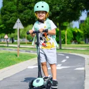 Trotineta Copii Pliabila, Reglabila, Roti Luminoase, Highwaykick 3 Led Kiwi, 3-6 Ani, Pana La 50 Kg, Scoot  Ride Pjb96359