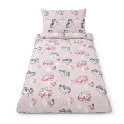 Lenjerie pat fetite 2-6 ani Unicorn pentru saltele 130x60 cm - ASC6427968000288