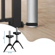 Adaptoare tip Y pentru porti de siguranta pentru scari si balustrade, set 2 buc, Negru