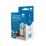 Adaptoare tip Y pentru porti de siguranta pentru scari si balustrade, set 2 buc, Negru