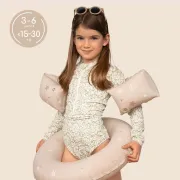 Aripioare gonflabile de inot SIPO, sustinatoare pentru copii 3-6 ani (15-30 kg), Beige