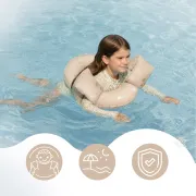 Aripioare gonflabile de inot SIPO, sustinatoare pentru copii 3-6 ani (15-30 kg), Beige