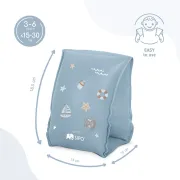 Aripioare gonflabile de inot SIPO, sustinatoare pentru copii 3-6 ani (15-30 kg), Blue