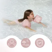 Aripioare gonflabile de inot SIPO, sustinatoare pentru copii 3-6 ani (15-30 kg), Pink