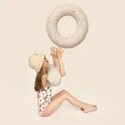 Colac gonflabil de inot SIPO 50 cm, pentru copii 3-6 ani (15-30 kg), Beige