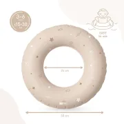 Colac gonflabil de inot SIPO 50 cm, pentru copii 3-6 ani (15-30 kg), Beige