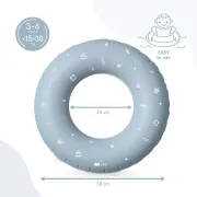 Colac gonflabil de inot SIPO 50 cm, pentru copii 3-6 ani (15-30 kg), Blue