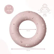 Colac gonflabil de inot SIPO 50 cm, pentru copii 3-6 ani (15-30 kg), Pink