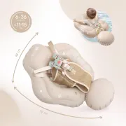 Colac gonflabil de inot SIPO Swim Pro, sustinator pentru bebelusi 6-36 luni (11-18 kg), Beige
