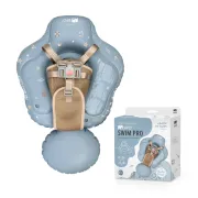 Colac gonflabil de inot SIPO Swim Pro, sustinator pentru bebelusi 6-36 luni (11-18 kg), Blue