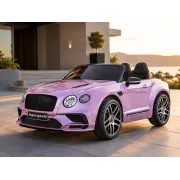 Masinuta Electrica Copii Bentley Continental 12v, Telecomanda 2.4g, Sa Piele Neagra, Usi Functionale, Roz Metalizat Pjbc2858