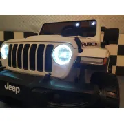 Masinuta Electrica Copii Jeep Wrangler 12v 4x4, Telecomanda, Bluetooth, 4 Motoare, Usi Functionale, Sa Piele Pjbc4k555wit
