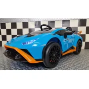 Masinuta Electrica Copii Lamborghini Huracan Sto 12v, Functie Drift, Telecomanda 2.4g, Bluetooth, Usb, Sa Piele, 3-5 Ani Pjbc4k0026blauw