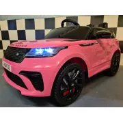 Masinuta Electrica Copii Range Rover Velar 12v, Telecomanda 2.4g, Sa Piele, Centura 5 Puncte, Roz Pjbc4k2088roze