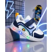 Pantofi sport cu luminite, model sporty style, piele ecologica, baieti, multicolor ad30-222