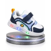 Pantofi sport cu luminite, model sporty style, piele ecologica, baieti, multicolor ad30-222