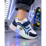 Pantofi sport cu luminite, model sporty style, piele ecologica, baieti, multicolor ad30-222