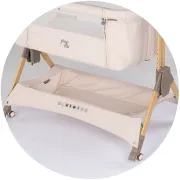 Patut co-sleeper pliabil Chipolino SleepNFold cashmere HUBKOSSF0264CA