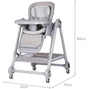 Scaun de masa Chipolino Melba 2 in 1 platinum HUBSTHME0261PL