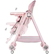 Scaun de masa Chipolino Melba 2 in 1 powder pink HUBSTHME0264PP