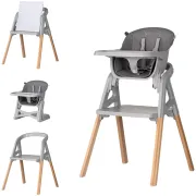 Scaun de masa Chipolino Multi 4 in 1 charcoal HUBSTHMLT02601CH