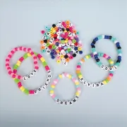 Set creatie cu de 650 de margele colorate, modele rotunde si litere - okepb2472443