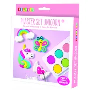 Set creativ mulaje din ipsos unicorn diy cu magneti, vopsele si pensula - okepb2472424