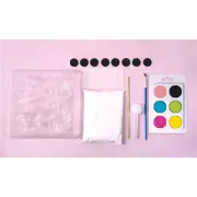 Set creativ mulaje din ipsos unicorn diy cu magneti, vopsele si pensula - okepb2472424