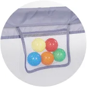 Tarc de joaca Chipolino Easy 180x180 cm grey HUBKOIEA0251GY