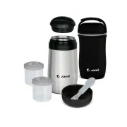 Termos, Jane, Din otel inoxidabil, 1000 ml, Fara BPA, Cu gentuta din izopren, Black BYN8420421003503