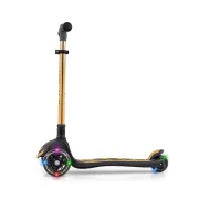 Trotineta pliabila Milly Mally Boogie Gold, roti din silicon cu Led, platforma antiderapanta, greutate admisa 50 kg