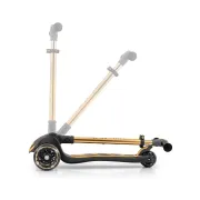 Trotineta pliabila Milly Mally Boogie Gold, roti din silicon cu Led, platforma antiderapanta, greutate admisa 50 kg