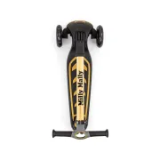 Trotineta pliabila Milly Mally Boogie Gold, roti din silicon cu Led, platforma antiderapanta, greutate admisa 50 kg