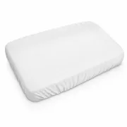Cearsaf cu elastic bumbac ranforce Alb uni 110x60 - ASC6427968155162