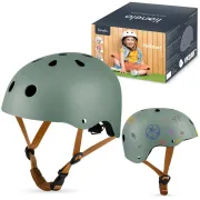 Casca pentru copii, Lionelo, Reglabila 50-56 cm, Din ABS si EPS, Conform cu standardul EN1078, Green Sage BYNLO-HELMET_GREEN_SAGE