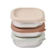 Set 3 caserole pentru gustari Beaba din otel inoxidabil