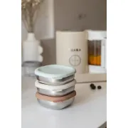 Set 3 caserole pentru gustari Beaba din otel inoxidabil