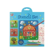Set creativ cu sabloane - la ferma